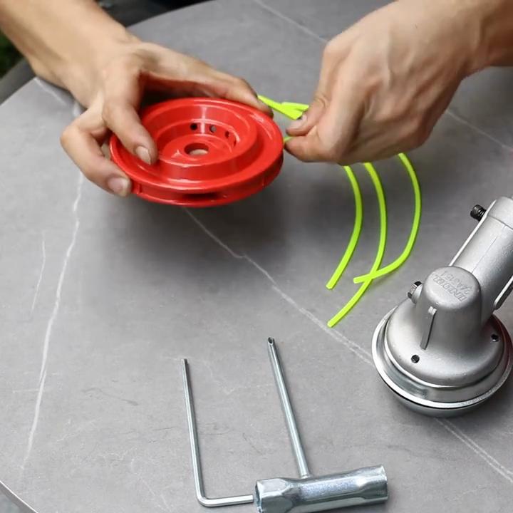 Aluminum Trimmer Head with Dual Line System - Fits Most Lawn Mowers