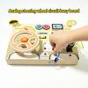 Kids Wooden Busy Board With Realistic Steering Wheel And Circuit Board For Developmental Toys