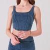 New Denim Yoga Exercise Vest Women's U-Shaped Stretch Slimming Beauty Back