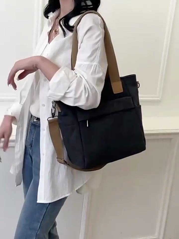Borsa a tracolla singola da donna con tracolla obliqua, nuova borsa alla moda di grande capacità, borsa tote casual semplice di grande capacità