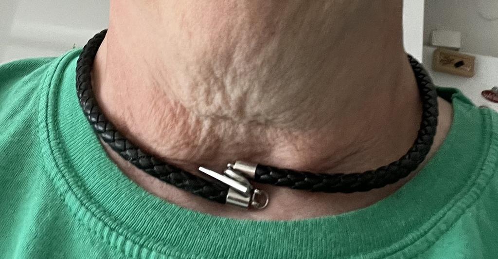 Collana In Vera Pelle 3mm Con Chiusura In Acciaio Inox - Prodotta In Germania, Unisex, 61cm - Elegante E Resistente