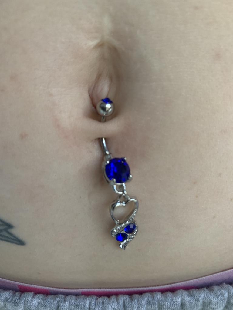 ihuoshang Chic Steel Heart Rhinestone Belly Ring Body Piercing Navel Jewelry ihuoshang Chic Steel Heart Rhinestone Belly Ring Body Piercing Navel Jewelry