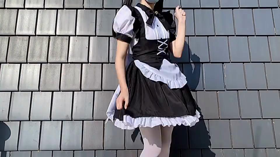 New Black And White Lolita Gothic Maid Uniform Halloween Lolita Women's Dress