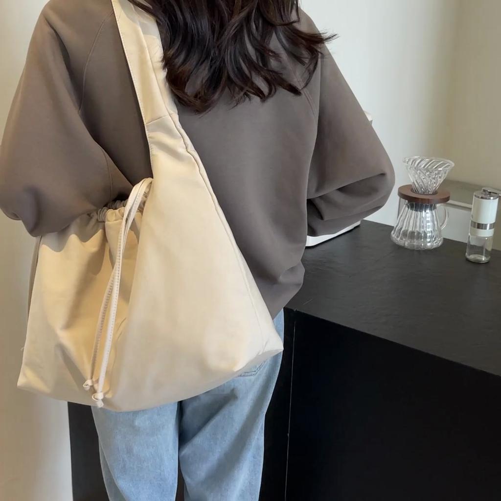 Geantă ușoară de umăr de damă, de culoare solidă, geantă impermeabilă pentru subrat