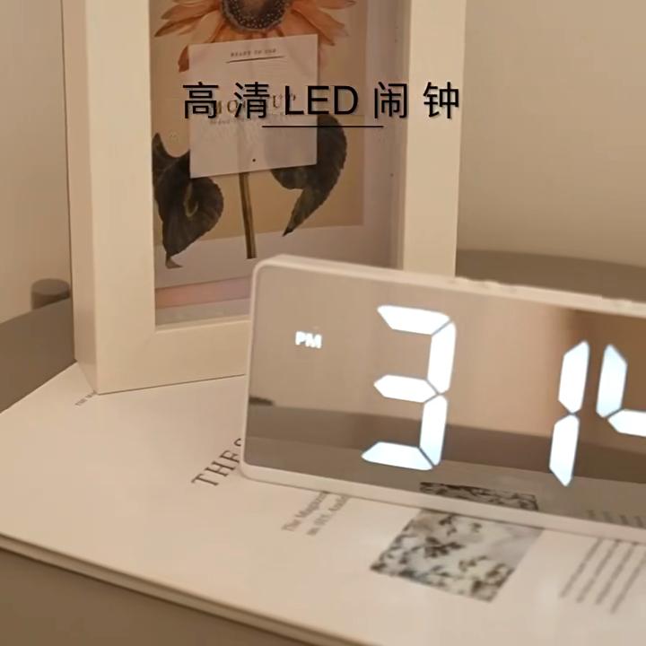 LED Digital Electronic Clock Backlight Large Number Alarm Clock Temperature Calendar Bedside Table Nightlight Home Decoration