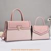 Womens Handbag Set Pu Lock Closure With Inner Pockets For Daily Use