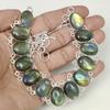 Natürlicher Labradorit Edelstein Handgemachte 925 Sterling Silber Elektroform Halskette, Labradorit Silber Für Frau Unisex Anhänger Watte Geschenke