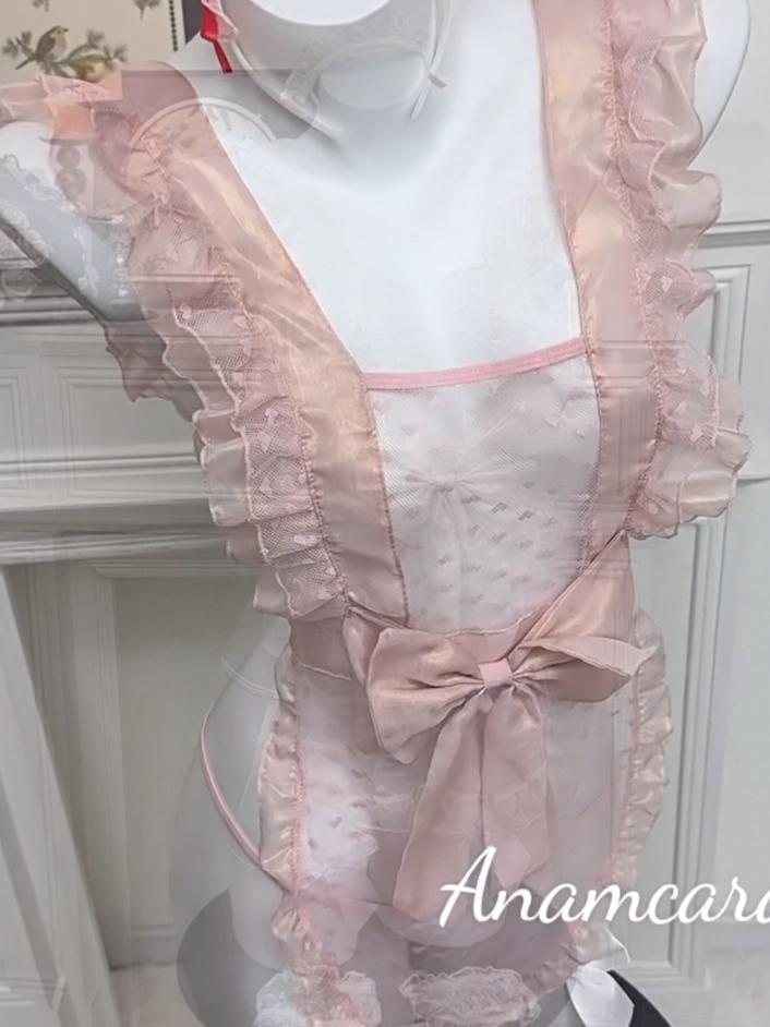 Sexy Underwear French Lace Sling Free Maid Thin Perspective Pure Temptation Uniform