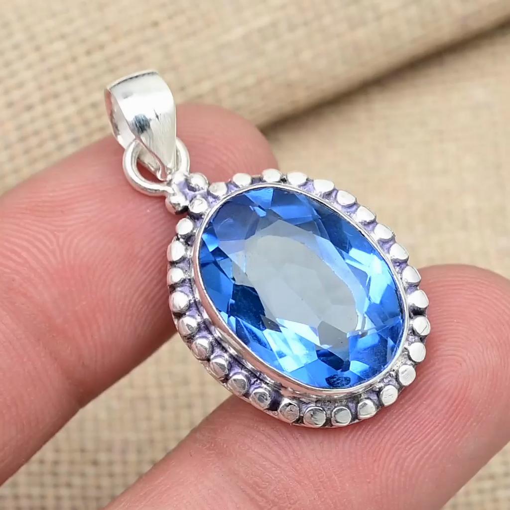 Ravishing Tanzanite Gemstone 925 Sterling Silver Jewelry Handmade Glorious Pendant For Any Occasion