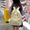 Middle School Student Schoolbag Female Solid Color Backpack Campus Schoolbag