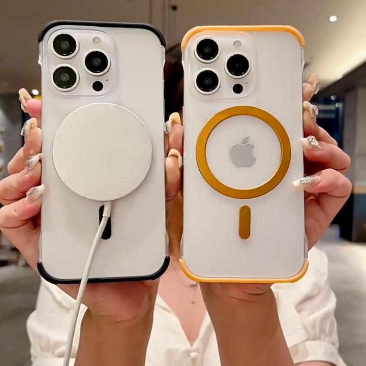 Ultra tenké matné bezrámové magnetické pouzdro Magsafe pro iPhone 16 15 14 13 12 Pro Max 16 Plus bezdrátové nabíjení PC nárazuvzdorný kryt