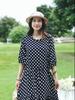 Women's Floral Print Maxi Dress, Tie Waist 3/4 Sleeve Casual Summer Dress (XL-5XL)
