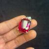Natural 925 Sterling Silver Red Topaz Pendant Cushion 74.65 Ct Gems Certified my-405-k