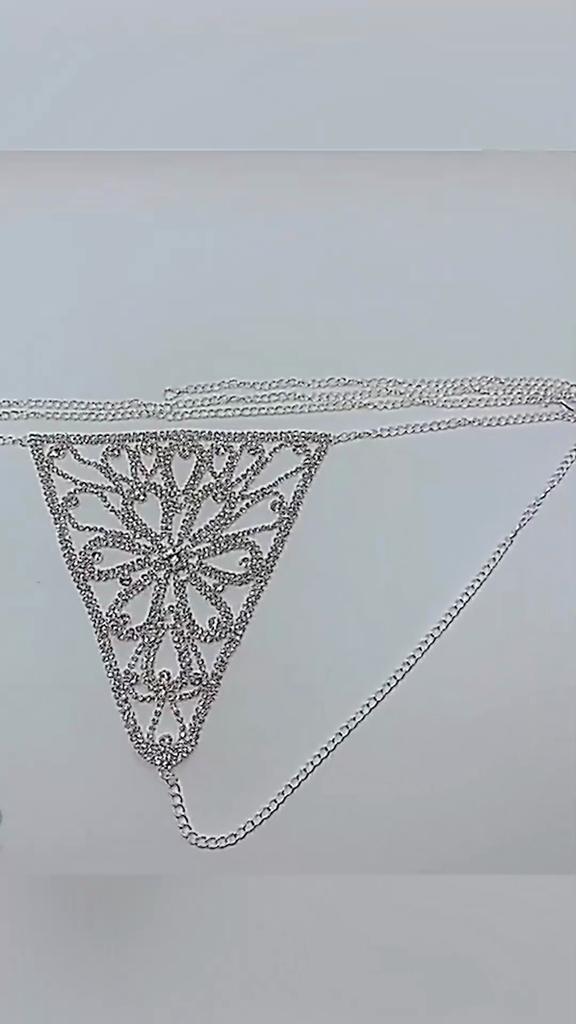 1 Set Damen Körperkette Anzug Glänzende Strasssteine Sexy Blumendekor Schmuck