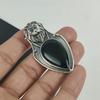 Natural Black Onyx Gemstone Pendant 925 Sterling Silver- Handmade Design, Everyday Wear Jewelry, Unique Black Onyx Pendant Wadding Gifts