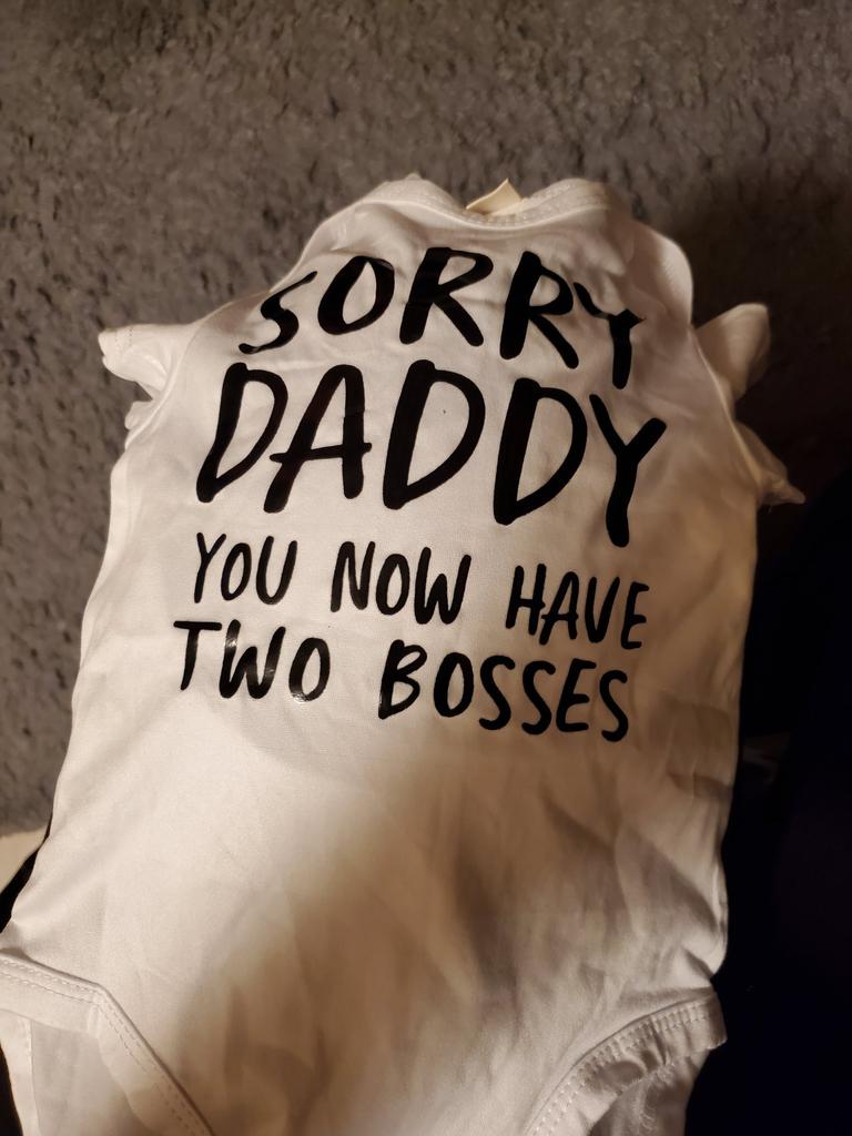 Buy Newborn Baby Romper Sorry Daddy You Know Have Two Bosses Print Buy Newborn Baby Romper Sorry Daddy You Know Have Two Bosses Print