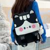 Cartoon Cat Pattern Color Contrast Large Capacity Multi-Function Backpack