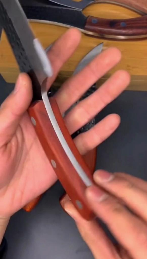 Stainless Steel Boning Knife Kitchen Knives BBQ Butcher Knife Meat Cleaver Cooking Cutter Tool