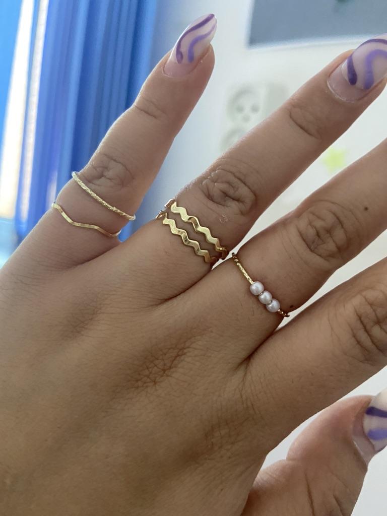 Anelli Semplici Impilabili In Argento Sterling 925 Per Donne – Gioielli Minimalisti Regolabili A Catena – Regalo Per Fidanzata, Compleanno O Matrimonio – Colore Oro