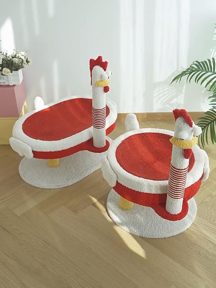 Derder Chicken Cat Climbing Frame Cat Nest Cat Tree Integrated Hemp Rope Cat Jumping Platform Cat Scratching Column Cat Shelf
