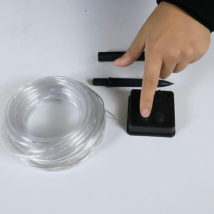 LED Solar String Lights Outdoor Solar Tube Rope Fairy Light Christmas Garland For Garden Patio Backyard Tree Holiday Decoration