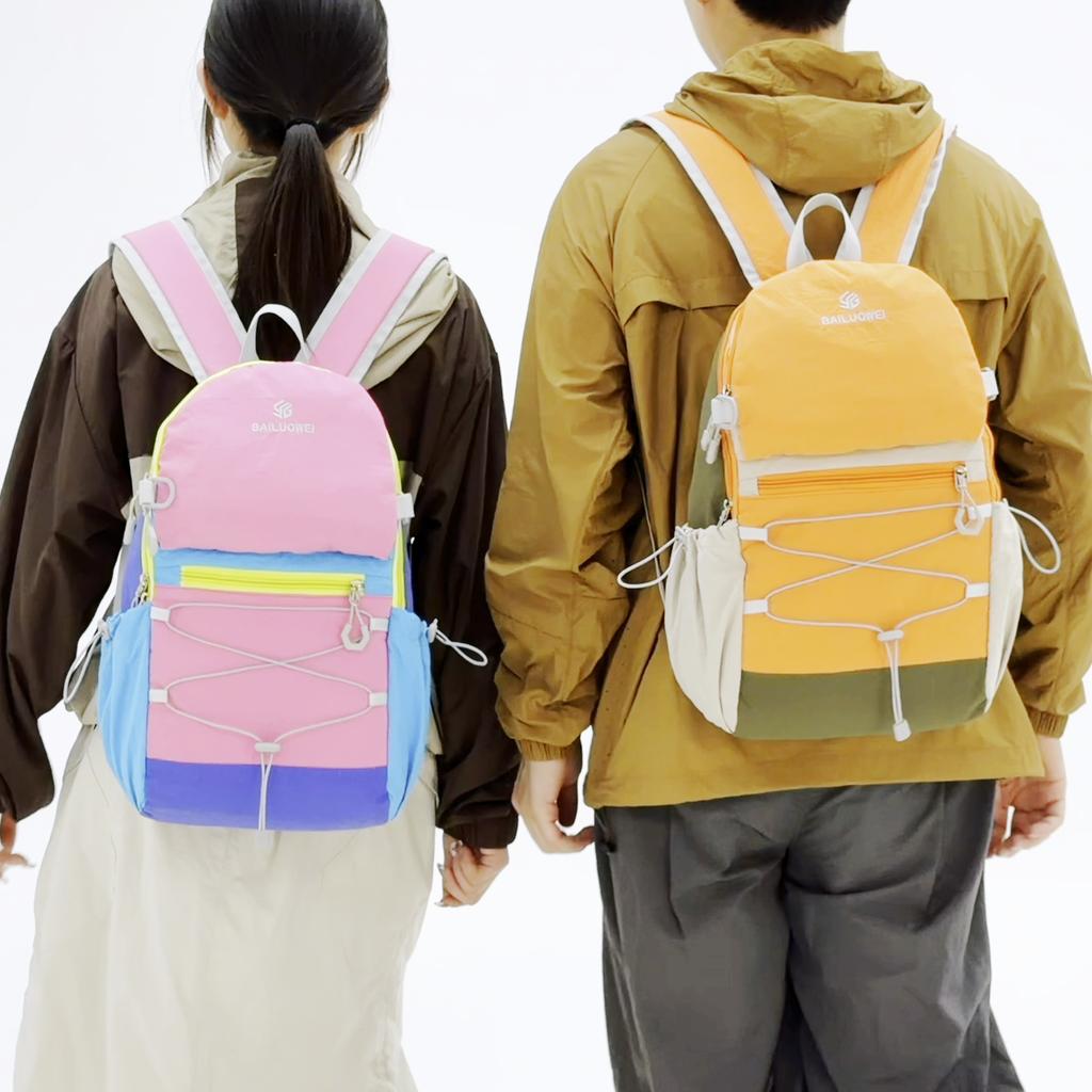 Lightweight Color Block Backpack Unisex Commuter Travel Large Capacity Outdoor Backpack