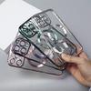 Luxusní pokovovací silikonový TPU průhledný kryt pro iPhone 16 15 14 13 12 11 Pro Max Plus Magsafe Magnetic Lens Film Protect Cover