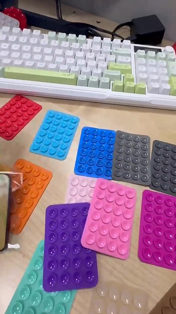 Backed Silicone Suction Pad For Mobile Phone Suction Cup Backed Adhesive Silicone Rubber Sucker Pad For Fixed Pad