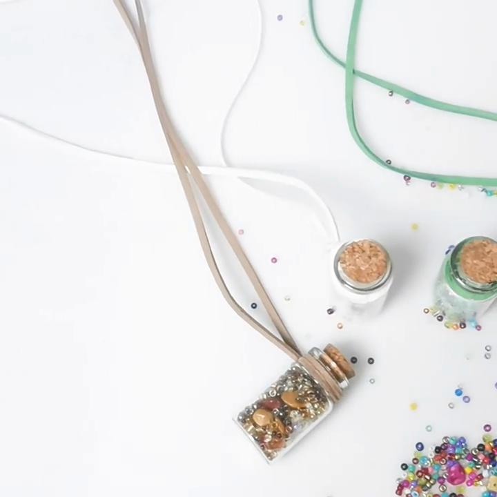 LUCKY letter round bead Millet bead glass crystal bead combination set DIY mobile phone chain jewelry beaded material bag