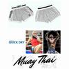 White Dot Muay Thai Kickboxing Boxing MMA UFC Casual Shorts Gym Sport Unisex Men Women Workout Quick Dry Print Elastic High Waist Training