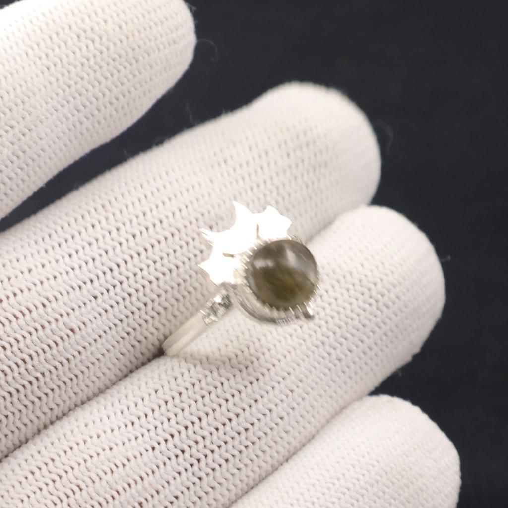 Natural Labradorite Gemstone 925 Sterling Silver Women's Jewelry Handmade Ring RR-67-30