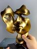 Schweigen ist Gold Paar Abstrakte Figur Skulptur Ornament Heim Wohnzimmer TV-Schrank Dekorationen