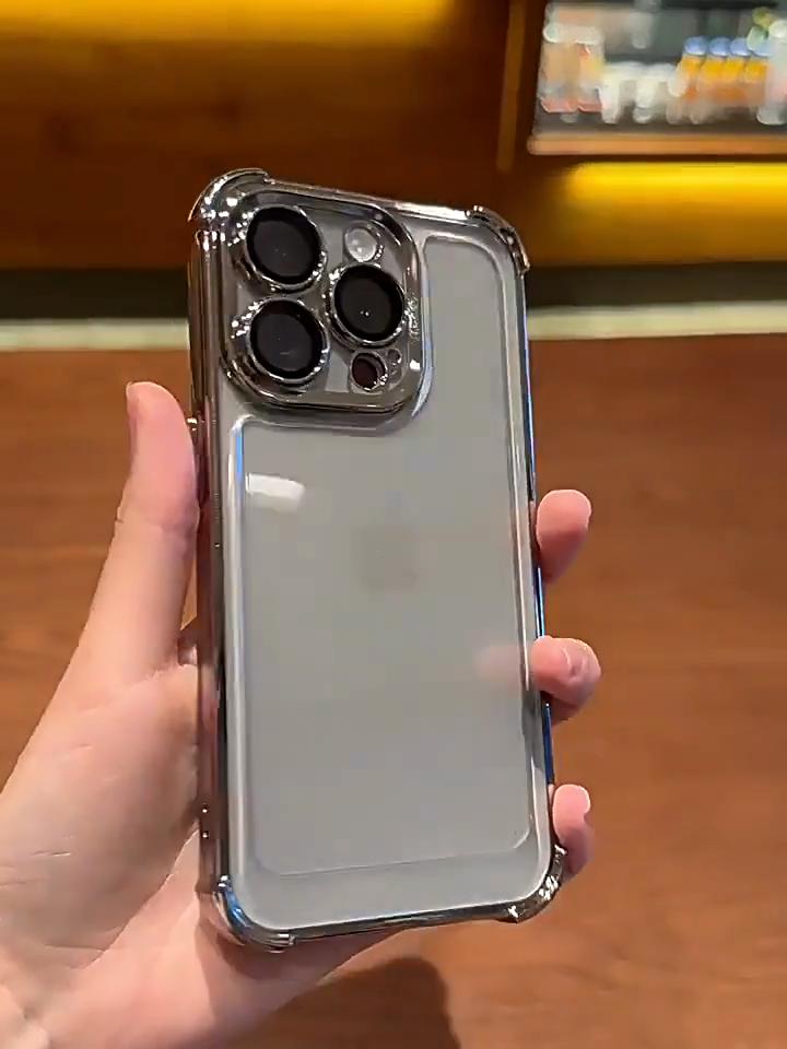Luxury Electroplate Transparent Case For iPhone 14 13 12 11 Pro Max X Xs XR Max Plus Bumper Shockproof Cover