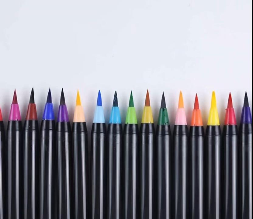 Watercolor Brush Pen 20 Color Set Paint Markers with Flexible Nylon Brush Tips for Coloring Drawing
