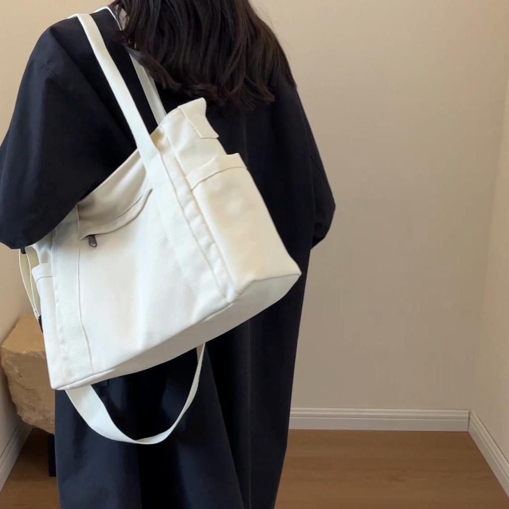 Nagy kapacitású hordtáska, egyszínű válltáska Női Crossbody táska kézitáska