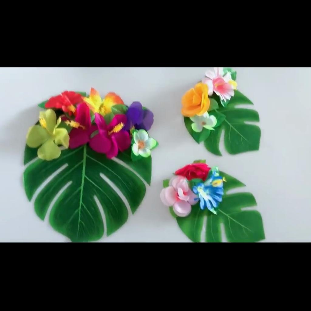 24 Adet Hibiscus Çiçekler Hawaii Yaz Partisi, Ev, Ofis, Parti Malzemeleri için Yapay Çiçekler Masa Dekorasyonu