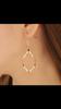 1 Pair Women's Geometric Rhombus Earrings Wave Twisted Design Sweet Sparkling Metal Drop Ear Climbers Electroplated Elegant Jewelry for Daily Party