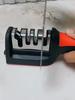 Knife Sharpener 4-in-1 Blade Stainless Steel Sharpener and Scissors Sharpener Anti Slip Handle Professional Knife Sharpener