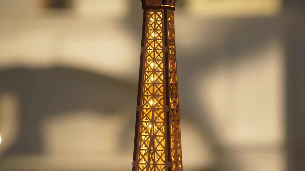 ROBOTIME Rolife Night of the Eiffel Tower 3D Wooden Puzzle TGL01