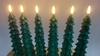 Christmas Tree Shaped Candles with Gold Powder Decorative Table Ornaments for Home Party New Year Xmas Festival Holiday Decoration