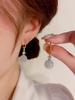Artistic, Clear and Fashionable Cat's Eye Stone Earrings for Women with A Niche Design, Sweet and High-end Temperament