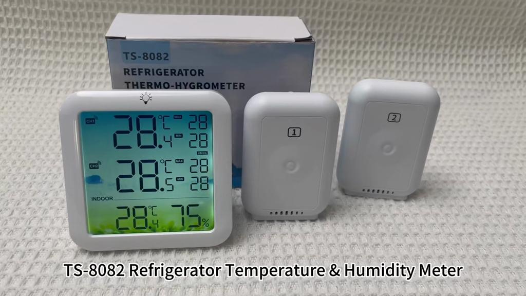 Wireless Freezer Thermometer with Alarm Household Digital Temperature Gauge Refrigerator Digital Thermometer with Backlit Display Prevent Food