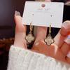Temperamental Fashion Exquisite Micro-inlaid Four-leaf Flower Earrings for Women Personality Niche Design Earrings for Women
