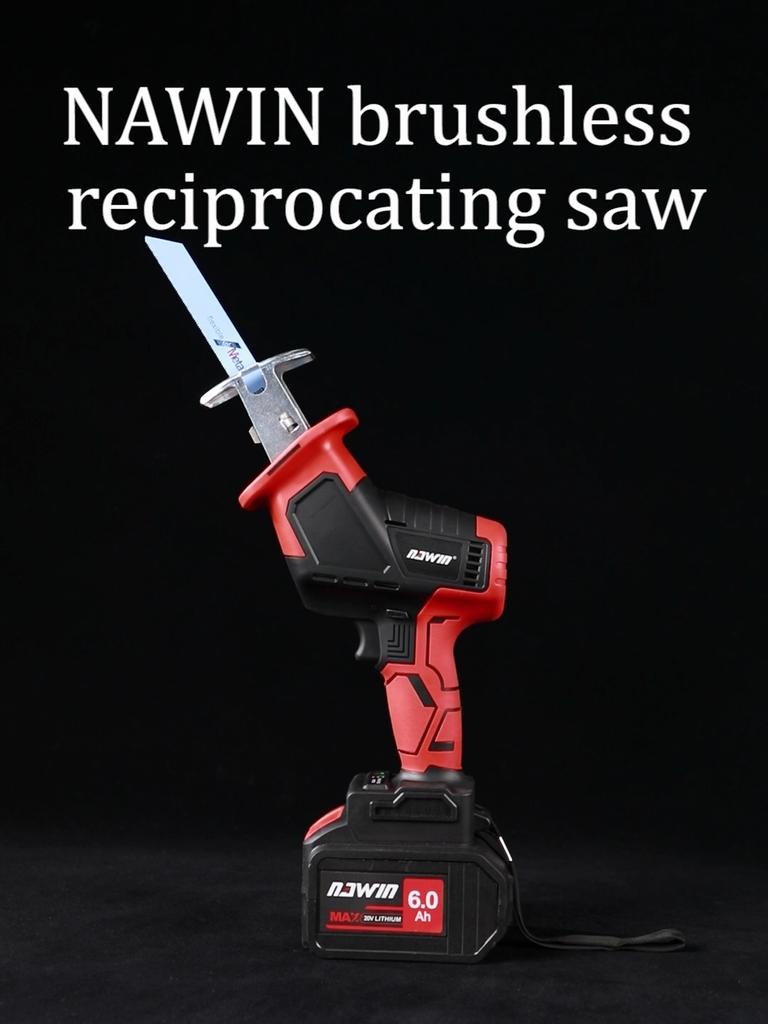 NAWIN 20V Reciprocating Saw Brushless Cordless Portable Metal Wood Cutting