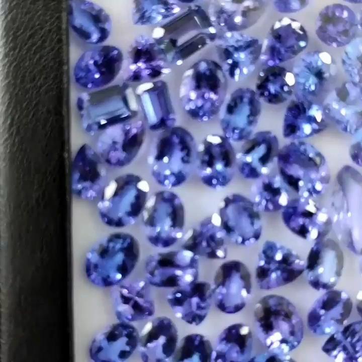A+ Quality Natural Tanzanite Oval Cut Gemstone, Loose Tanzanite Stone, Calibrated Size Loose gemstone, Tanzanite Lot, Natural Gemstone Lot.