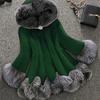 New Winter Imitation Mink Imitation Fur Coat Coat Women's Medium and Long Hooded Slim Imitation Fox Hair