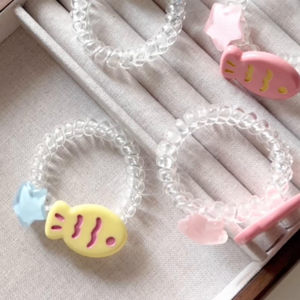 Telephone Line Fish Stars Headband Hair Ring Head Rope Cute Headwear For Girl Rubber Band Hair Accessories