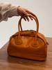 Johnature Simple Solid Color Soft Cowhide Handbag Retro Genuine Leather Shell Bag Versatile Shoulder Bags