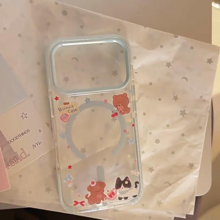 Cute Cat Magnetic Phone Case for iPhone 16, iPhone 17, and iPhone 17 Pro Max