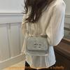 Pu Small Square Bag With Butterfly Knot For Street Style Daily Use